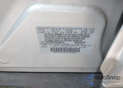 2019 Nissan Kicks Sv from USA, damaged, VIN 3N1CP5CU3KL538284